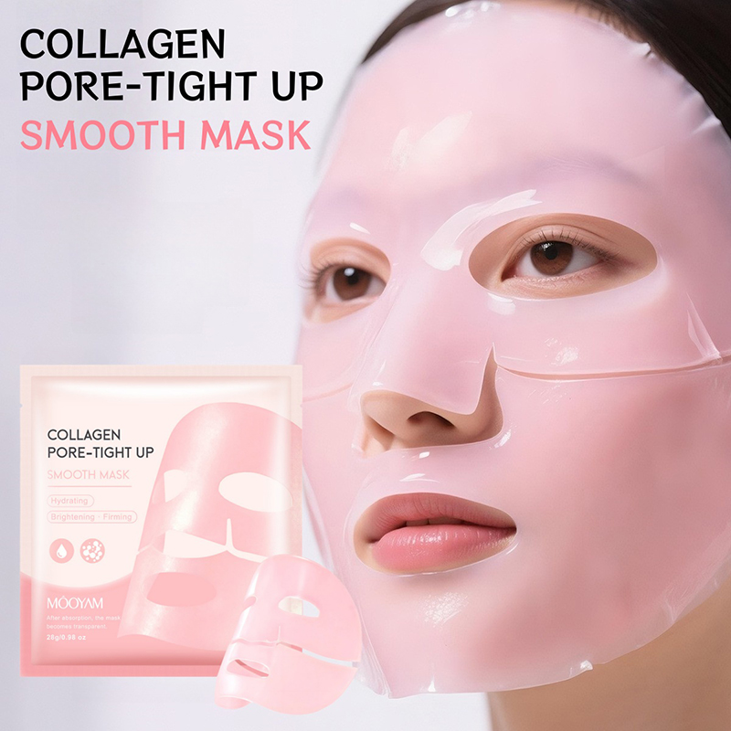 Sheet Mask Collagen - Pembe Kolajen Maskesi Derin Temizleyici Gözenek