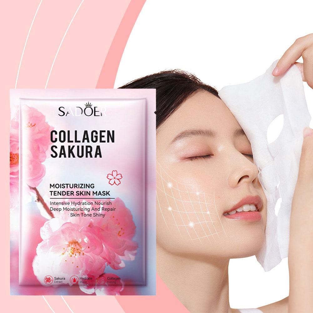 Sheet Mask Collagen - 5 Adet Kolajen Sakura Yüz Maskesi