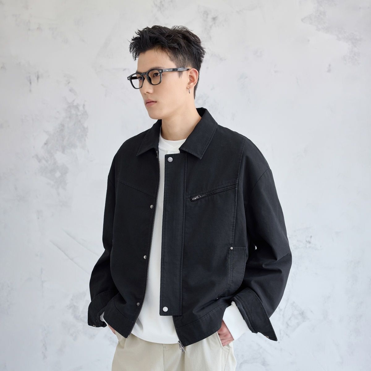 Korean Men Lifestyle - Erkek Ceket Kaban Kore Şehir Kentsel