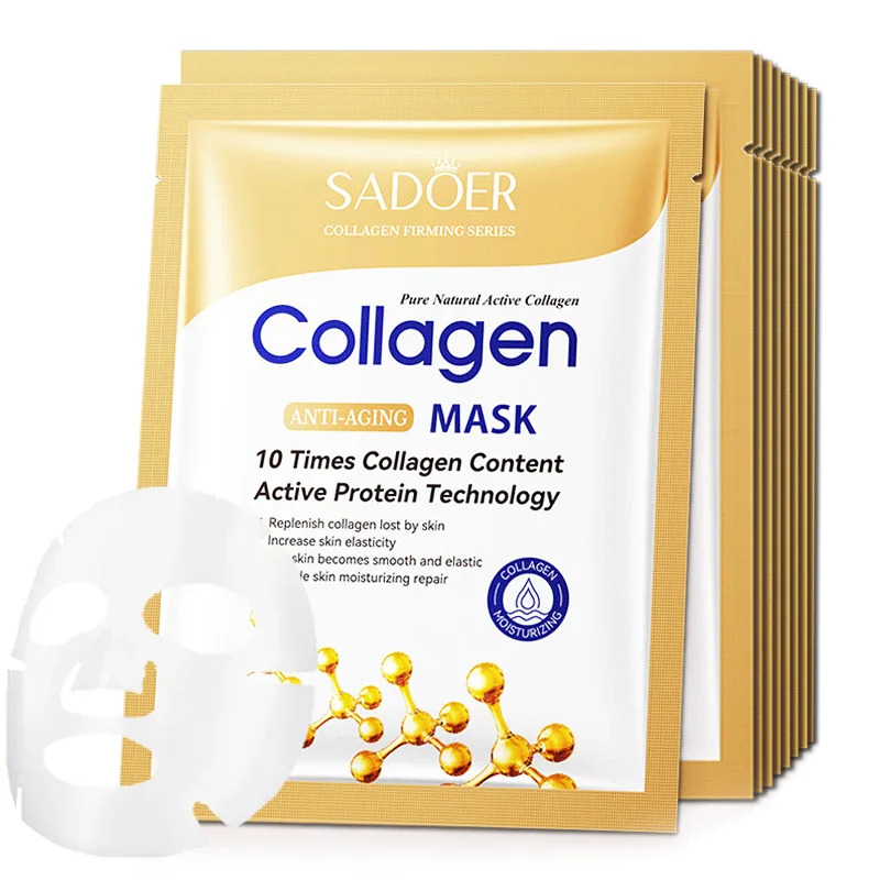 Sheet Mask Collagen - 10 adet Yaşlanma Karşıtı Kollajen Yüz