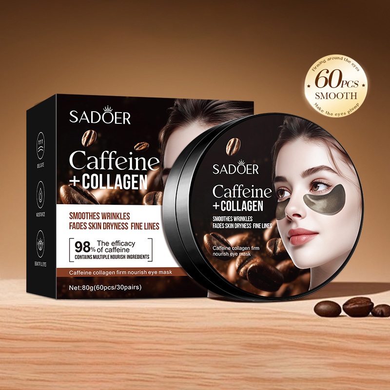 Sheet Mask Collagen - 60 adet SADOER Kafein Kristal Kollajen