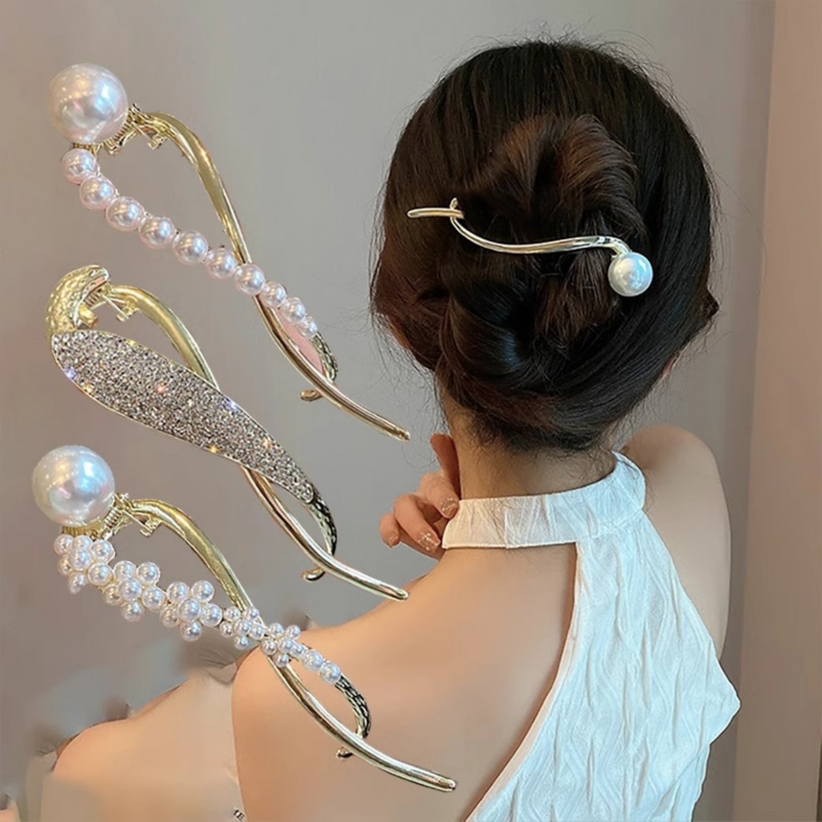 Zarif Glitter inci saç tokası  - Korean Women Lifestyle incelemesi ve fiyatı