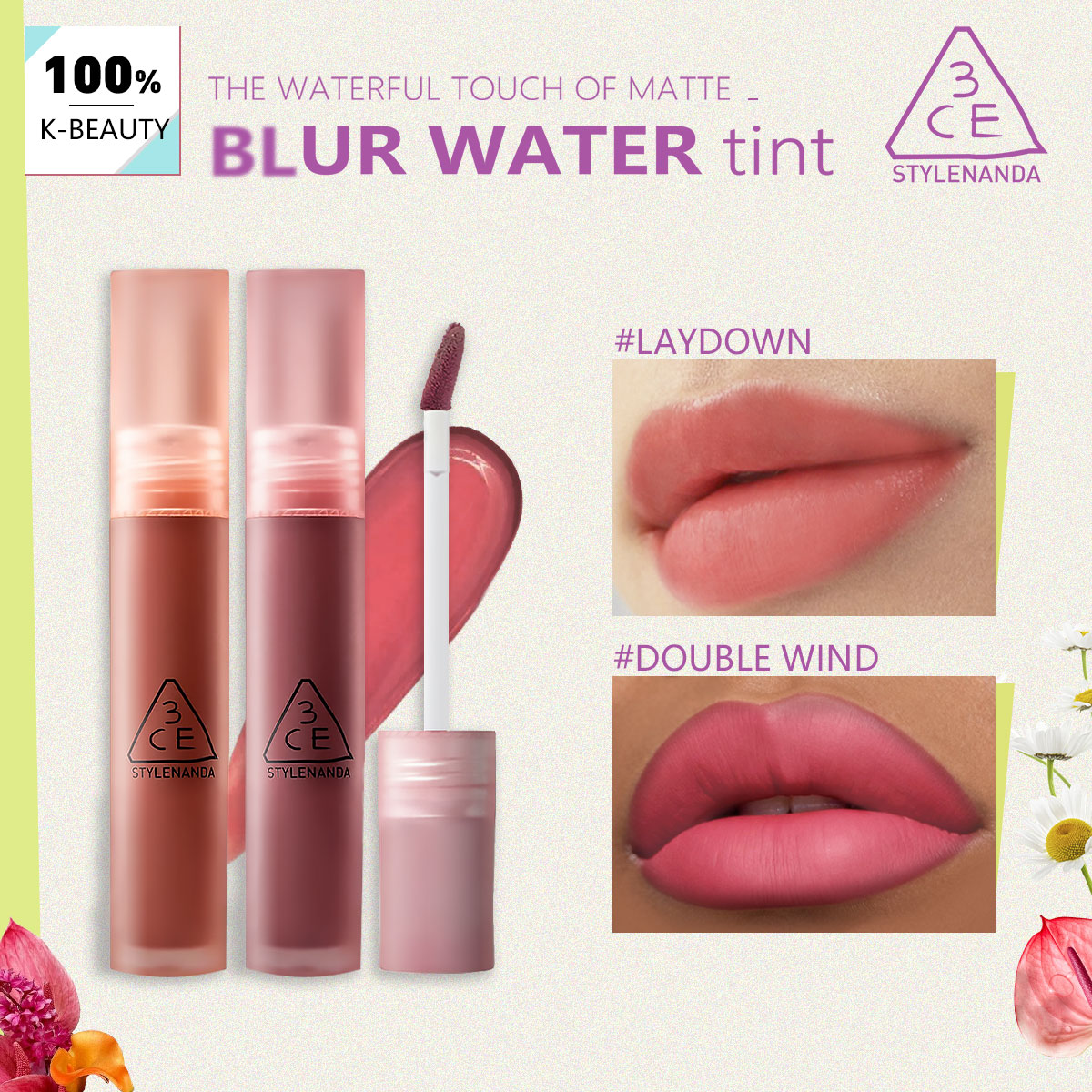 3CE BLUR WATER TINT, Katmanlan - Lip Tint Korean incelemesi ve fiyatı